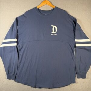 Disney Disneyland Resort Spirit Jersey Mens Size M Blue Long Sleeve Tee Classic